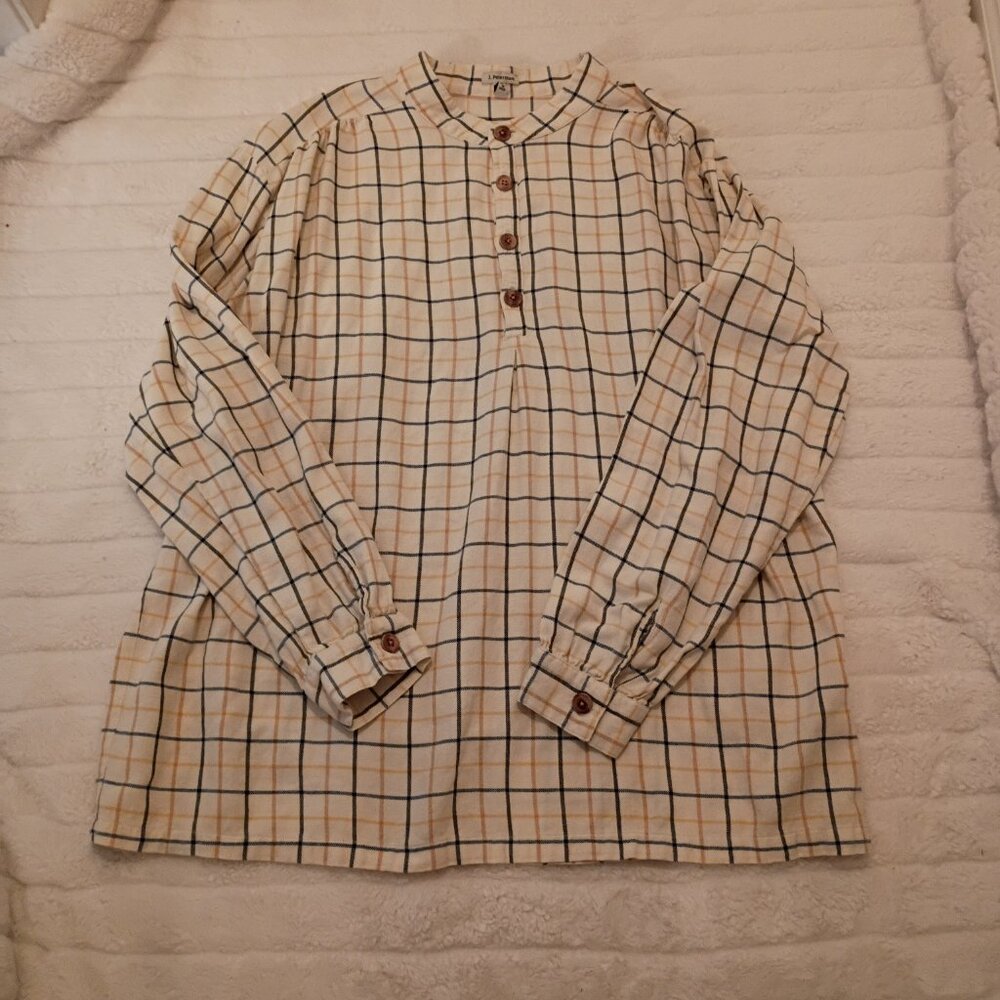 J. Peterman Flannel Tunic Shirt